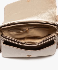 Sac besace tricolore avec rabat scintillant femme
